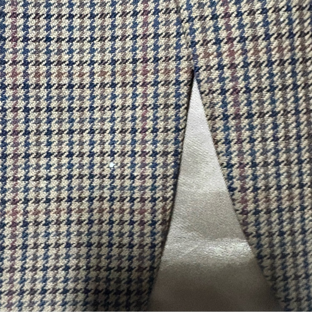 Vintage Ralph Lauren Chaps Blazer Made in Canada Silk Wool Houndstooth 40R - Picture 10 of 16